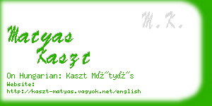 matyas kaszt business card